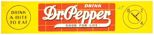 Dr. Pepper Embossed Tin Advertising Sign (1 of 1)