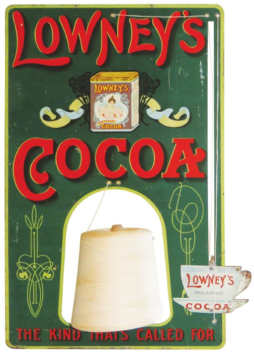Lowney's Cocoa Die Cut Tin String Holder (1 of 2)