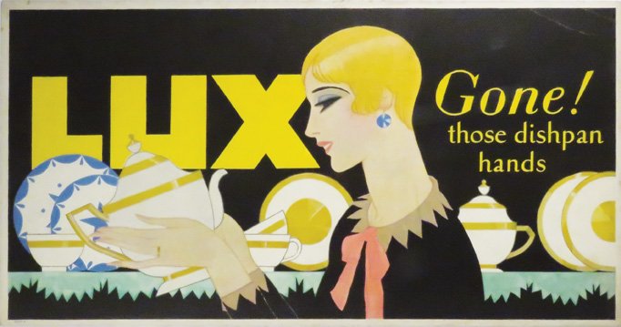 Two Lux Dish Soap Cardboard Trolley Car Signs (1 of 2)