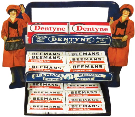Dentyne & Beeman's Chewing Gum Tin Store Display (1 of 1)