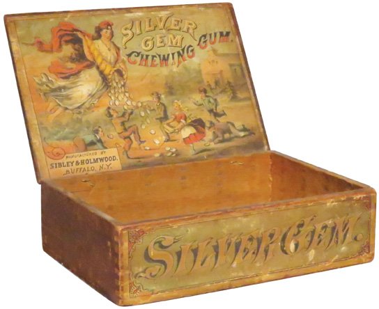 Rare Silver Gem Chewing Gum Store Display Box (1 of 1)