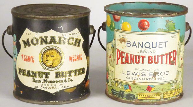 Two Tin Peanut Butter Pails (1 of 2)