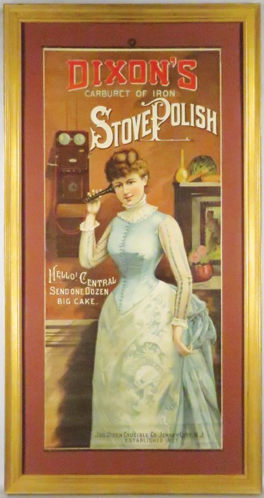 Dixon's Stove Polish Paper Sign (1 of 1)