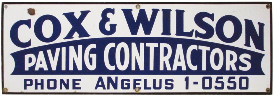 Three Porcelain Signs (1 of 3)