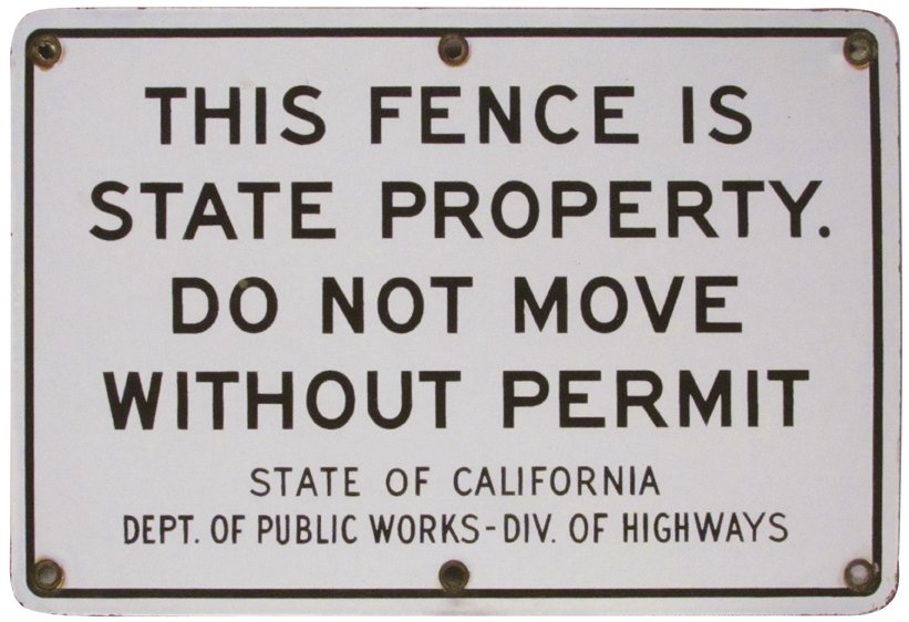 Three Porcelain Signs (1 of 3)