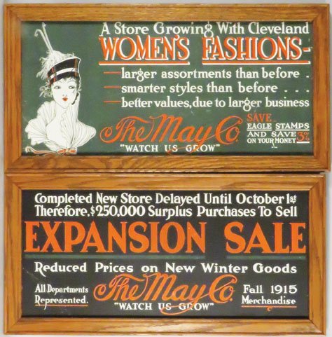 Two May Co. Department Store Trolley Car Sign (1 of 1)