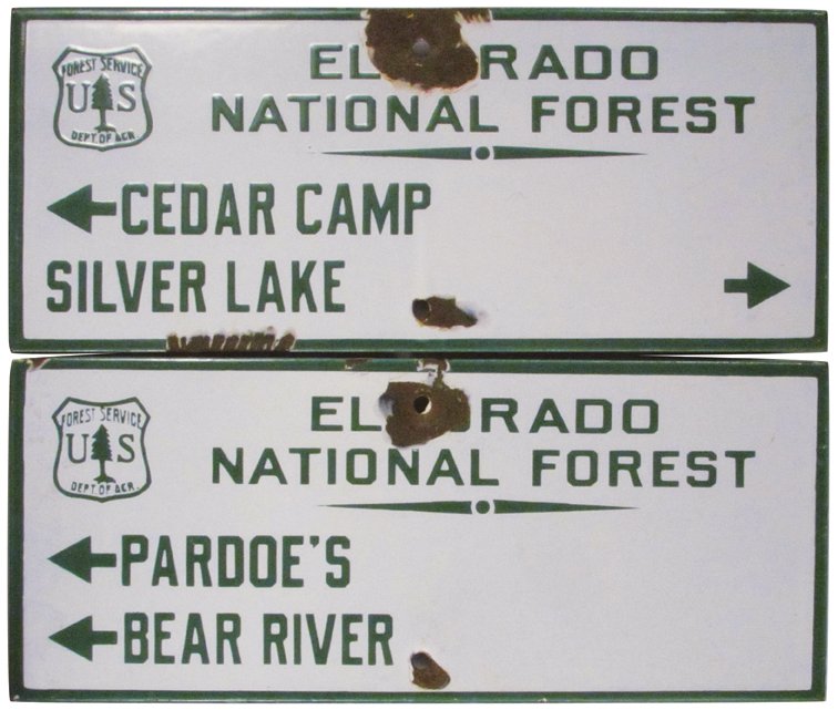 Four Porcelain Signs (1 of 3)