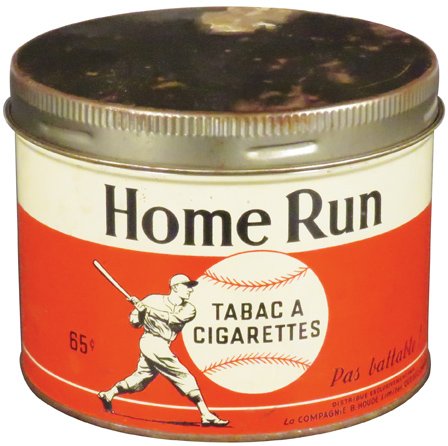 Home Run Cigarettes Tobacco Tin