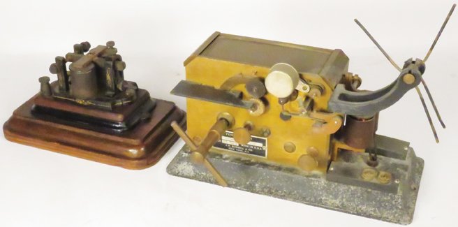 J.H. Bunnel Co. Telegraph Pen Register: J.H. Bunnel Co. Pen Telegraph Pen Register. Found in fire stations, this paper tape pen register was used to record the call box number of a reported fire. 10 1/2 X 9 X 5 inches.