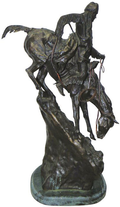 1903 Remington casting of Bronze Fur Trapper. (1 of 4)