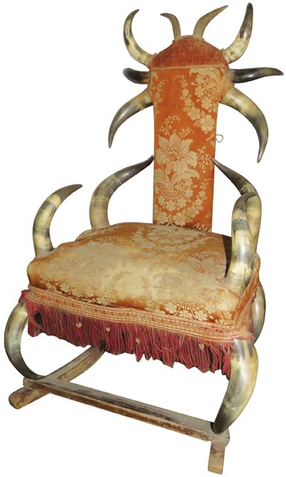 Historical Central City Parlor Horn Rocking Chair (1 of 1)