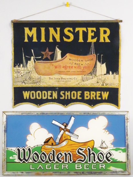 Two Advertising Signs for Wooden Shoe Beer (1 of 1)