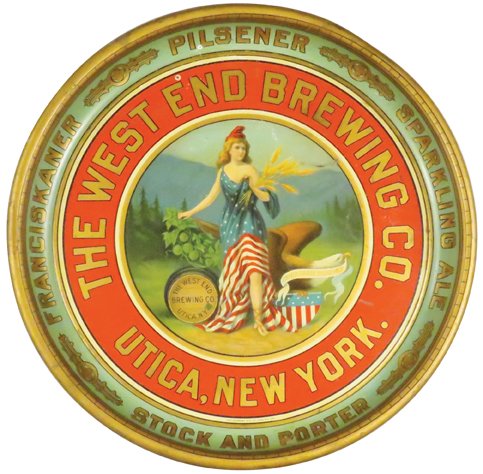 The West End Brewing Co. Tin Serving Tray (1 of 1)