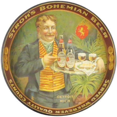 Stroh's Bohemian Beer Tin Serving Tray (1 of 1)