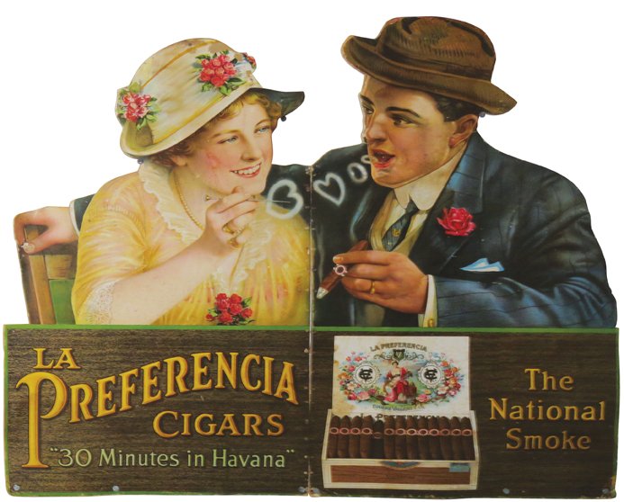 La Preferencia Cigars Cardboard Window Display (1 of 1)