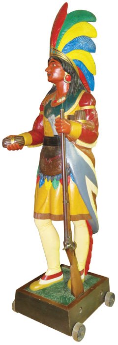 Late 1800's Wood Cigar Store Indian (1 of 5)