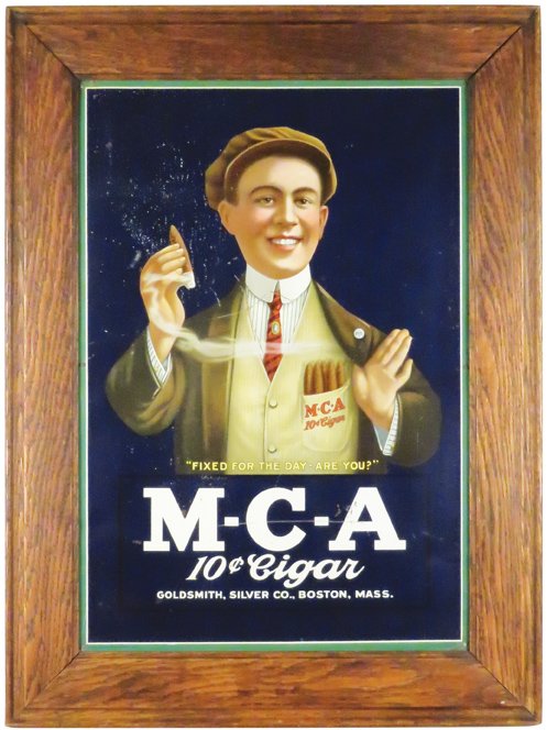 M-C-A 10 Cent Cigars Tin Sign (1 of 1)