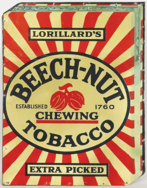 Beech-Nut die cut tin Sign (1 of 1)