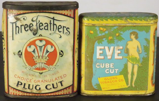 Three Feathers and Eve Cub Cut Tobacco Pocket Tins (1 of 2)