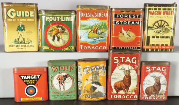 Collection of Ten Tobacco Pocket Tins (1 of 1)