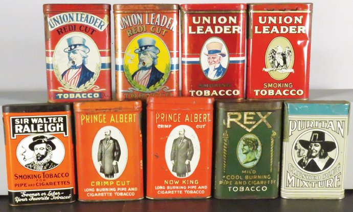 Collection of Nine Tobacco Pocket Tins (1 of 1)
