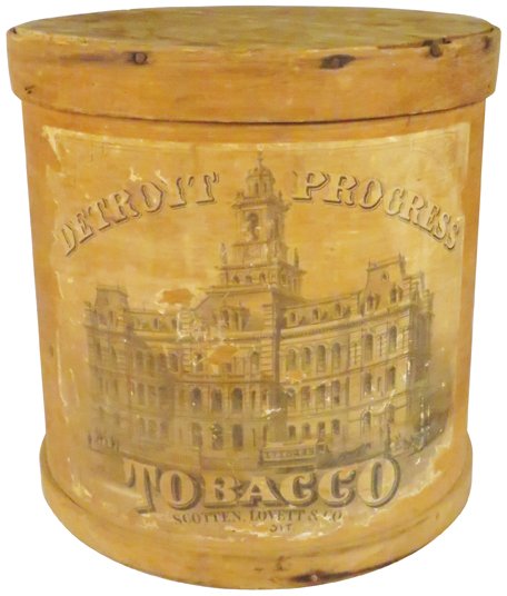 Detroit Progress Tobacco Wood Barrel (1 of 1)