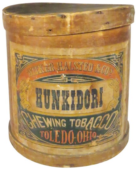 Hunkidori Chewing Tobacco Wood Barrel (1 of 1)