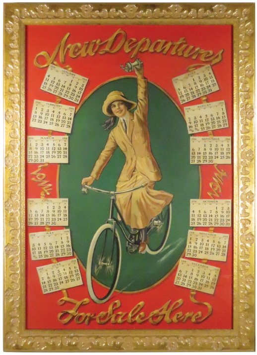 1914 Calendar for New Departures Bicycles (1 of 1)