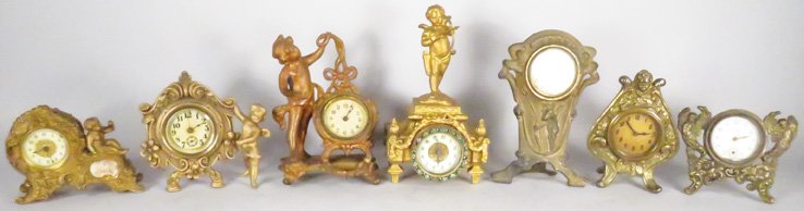 Collection of Seven Ornate Antique Clocks (1 of 1)