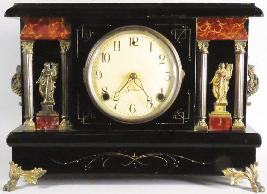 Antique Sessions Mantle Clock Roman Decor (1 of 1)