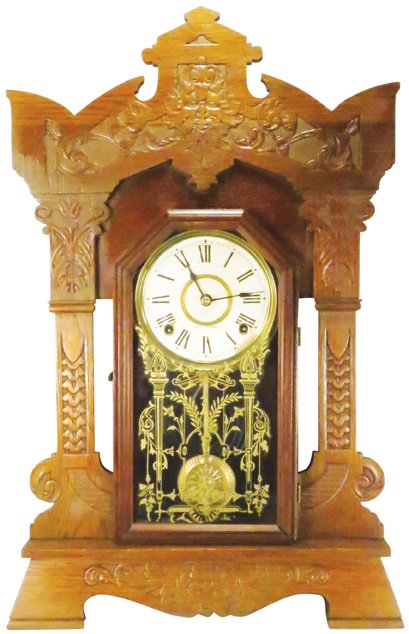 Antique Seth Thomas Pressed Oak Kitchen Clock (1 of 1)