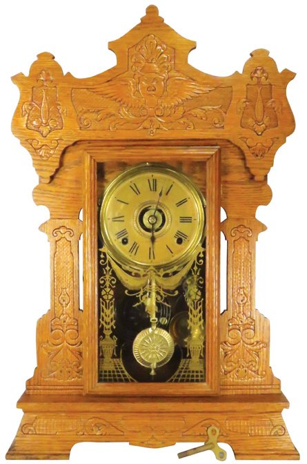 Antique Seth Thomas Pressed Oak Kitchen Clock (1 of 1)