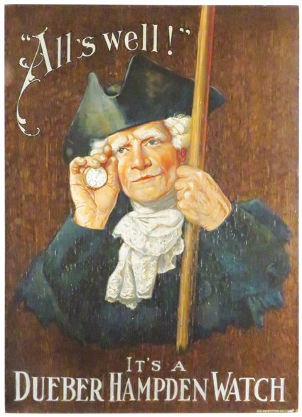 Dueber Hampden Watch Co. Wood Sign (1 of 1)