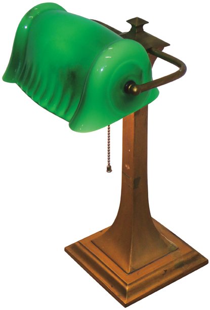 Art Deco Verdelite Bankers Desk Lamp (1 of 1)