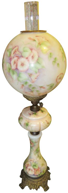 Porcelain Gone with the Wind Lamp (1 of 1)