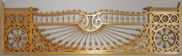 Oak Stick and Ball Entryway Fretwork Panel (1 of 1)