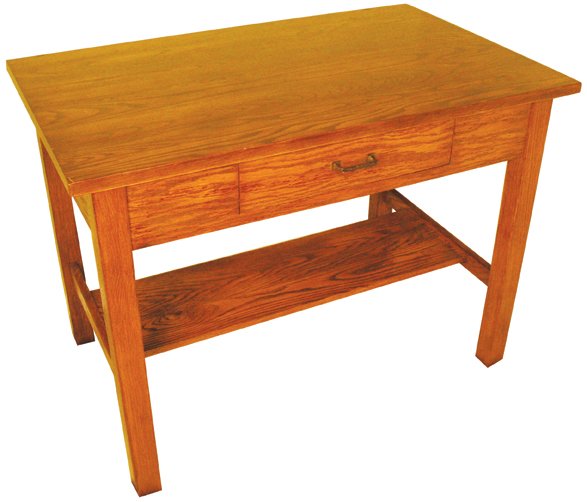 Mission Half Sawn Oak Library Table (1 of 1)