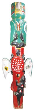Hand Carved Wood Totem Pole (1 of 2)