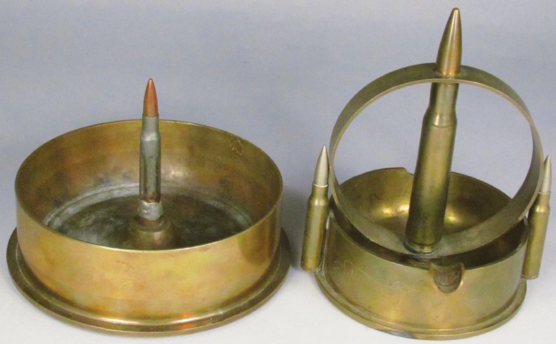 Two WWI Trench Art Ashtrays (1 of 1)