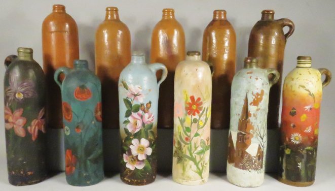 Collection of Eleven Antique Stoneware Bottles (1 of 1)