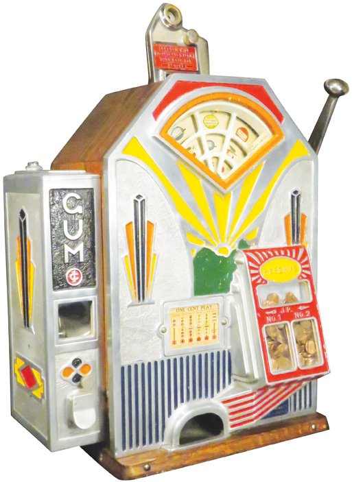 Jennings "Little Duke" One Cent Slot W/Gum Vendor (1 of 3)