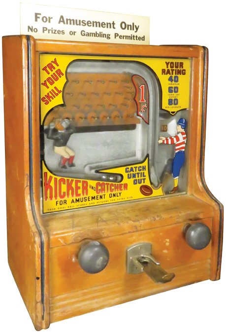 Kicker and Catcher Arcade 1 Cent Machine (1 of 3)