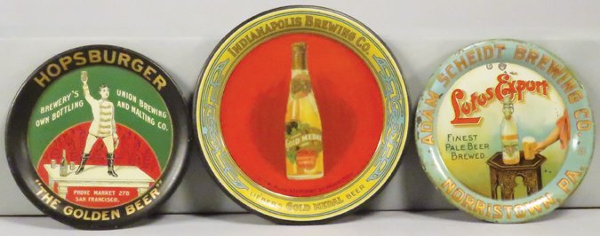 Collection of 3 Advertising Tin Tip Trays (1 of 1)