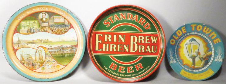 Collection of 3 Advertising Tin Serving Trays (1 of 1)