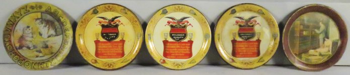 Collection of 5 Advertising Tin Tip Trays (1 of 1)