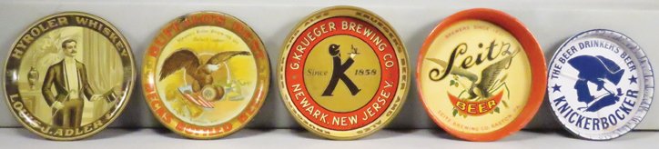 Collection of 5 Advertising Tin Tip Trays (1 of 1)