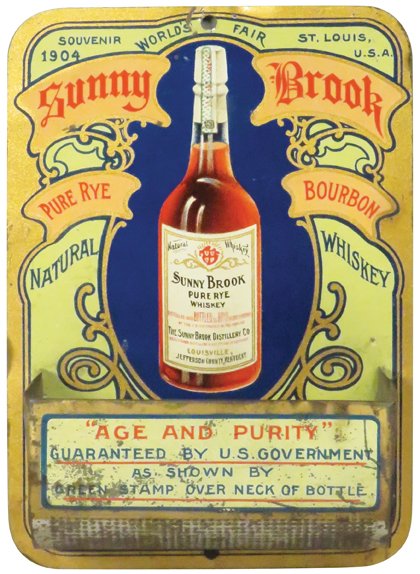 Sunny Brook Pure Rye Whiskey Tin Match Holder (1 of 1)