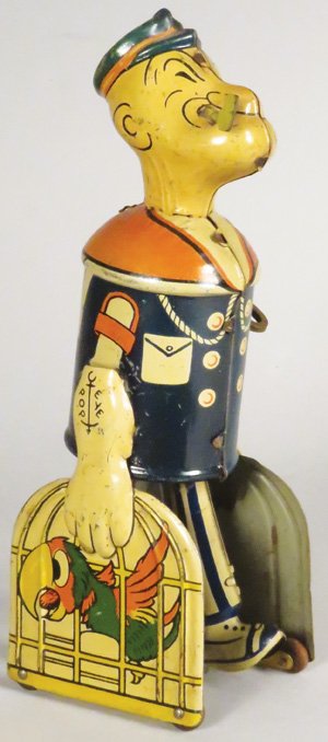 J. Chein & Co. Popeye Carrying Parrots Tin Toy (1 of 1)