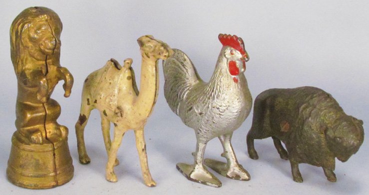 Four Cast Iron Animal Figural Still Banks (1 of 2)