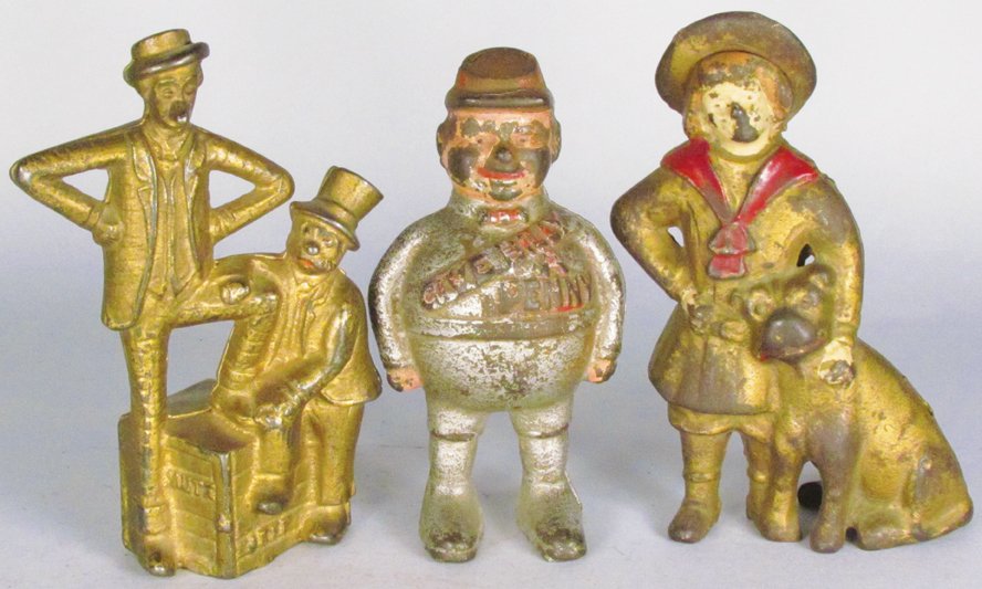 Three Cast Iron Figural Still Banks (1 of 2)
